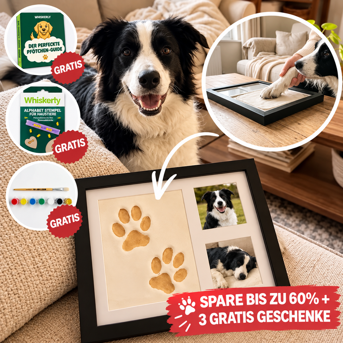 BIDIKLAND™ Pfotenabdruck Set