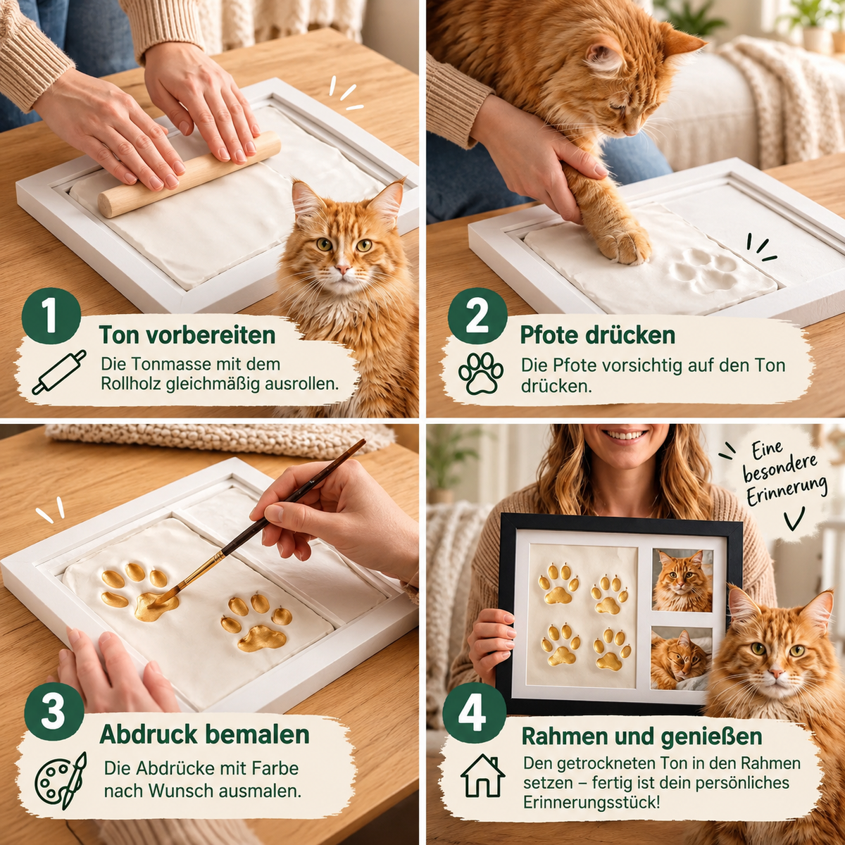 BIDIKLAND™ Pfotenabdruck Set